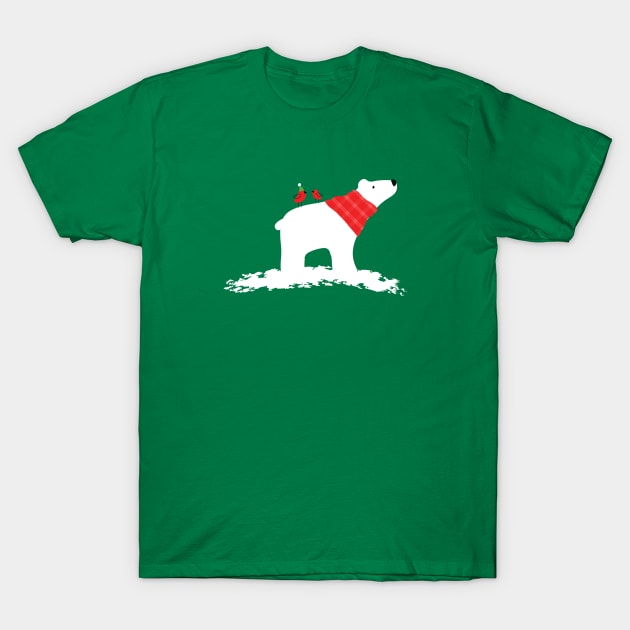 Holiday polar bear T-Shirt by tfinn